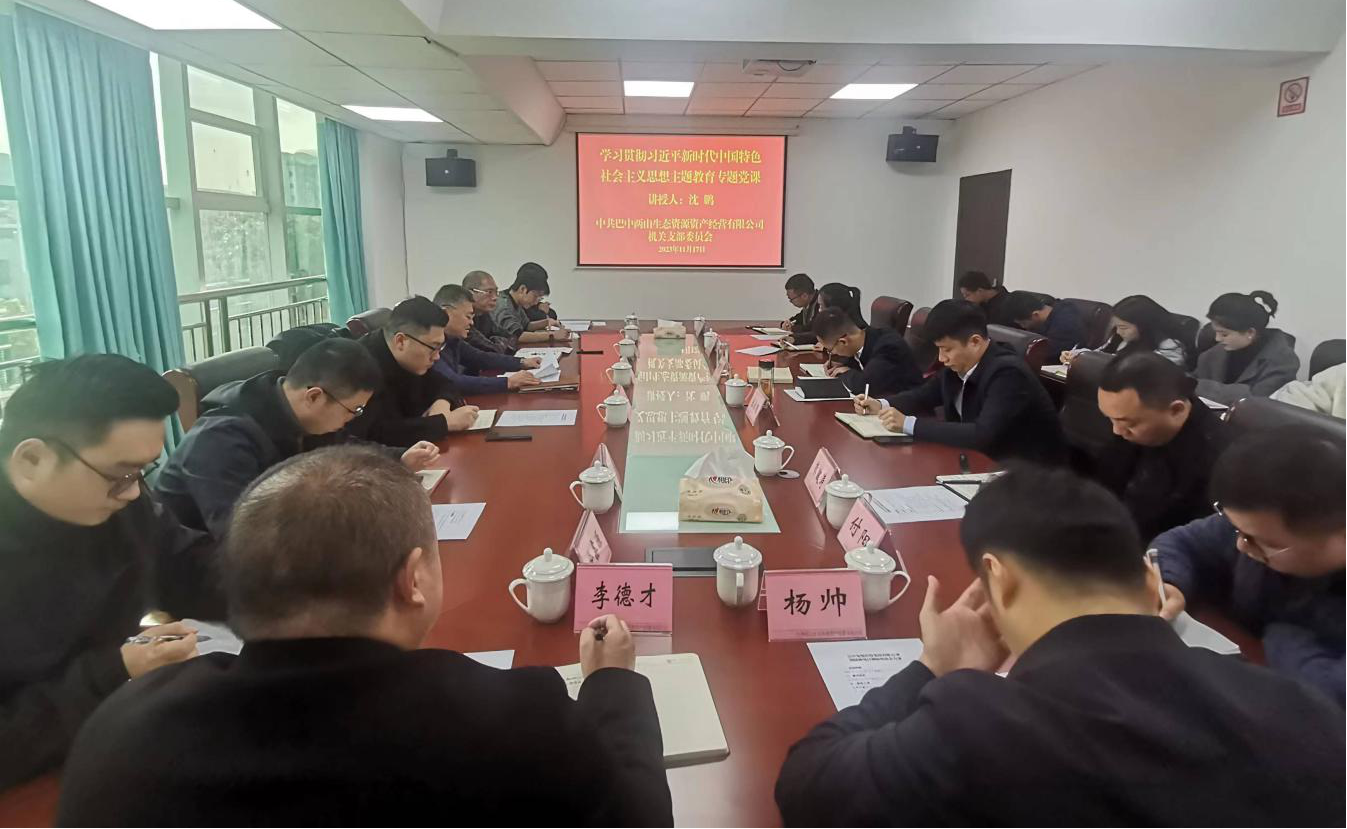 集團(tuán)公司黨委副書記、總經(jīng)理沈鵬到巴中兩山公司講授主題教育專題黨課